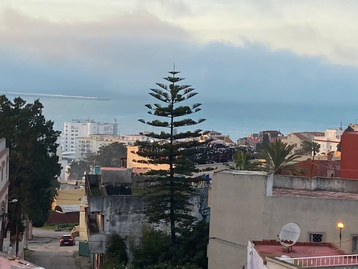Sea view across the Tanja Balia neighborhood in Tangier